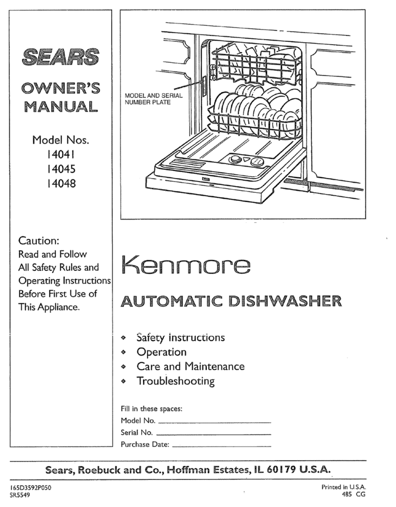 Kenmore 14048 owner's manual