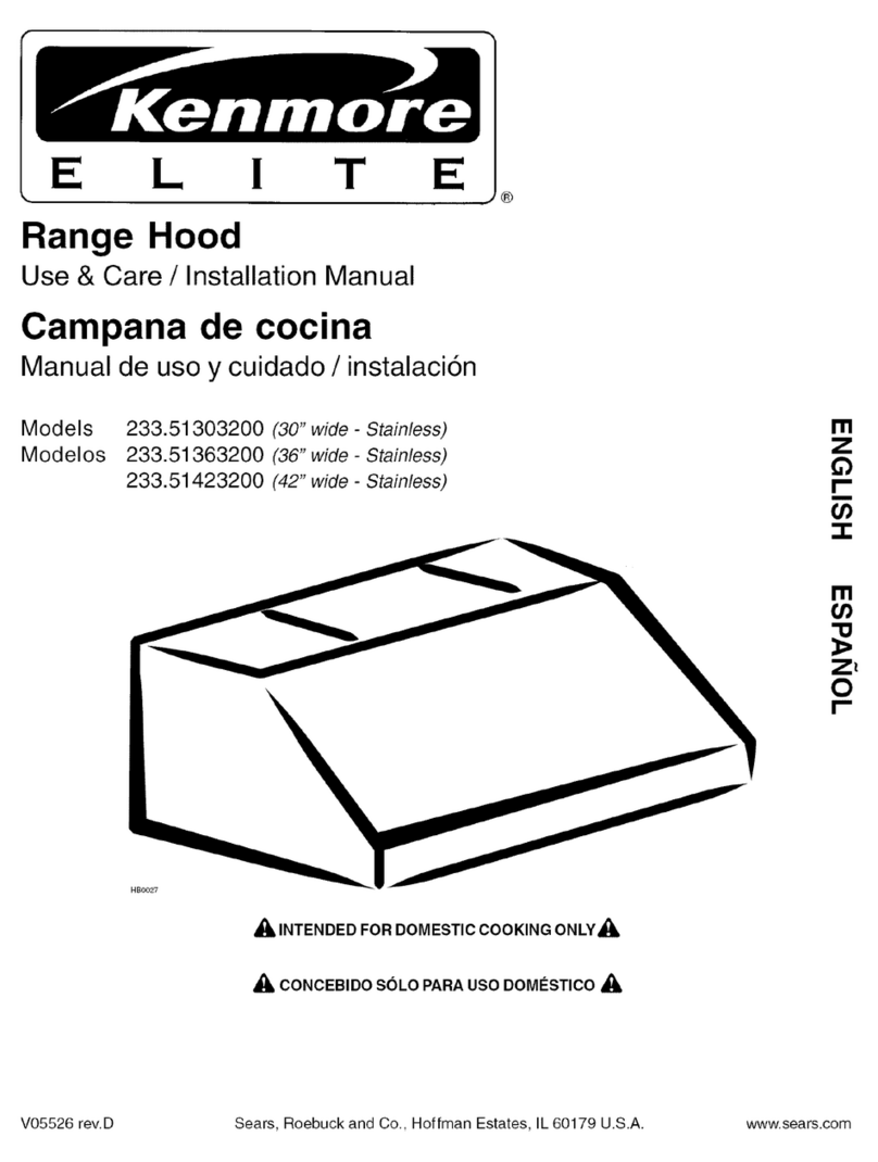 Kenmore 233.51363200 Installation guide