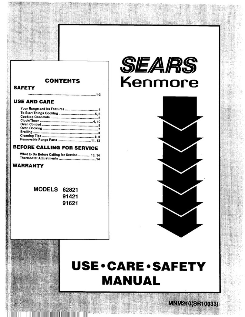 Kenmore 62821 Use Installation instructions