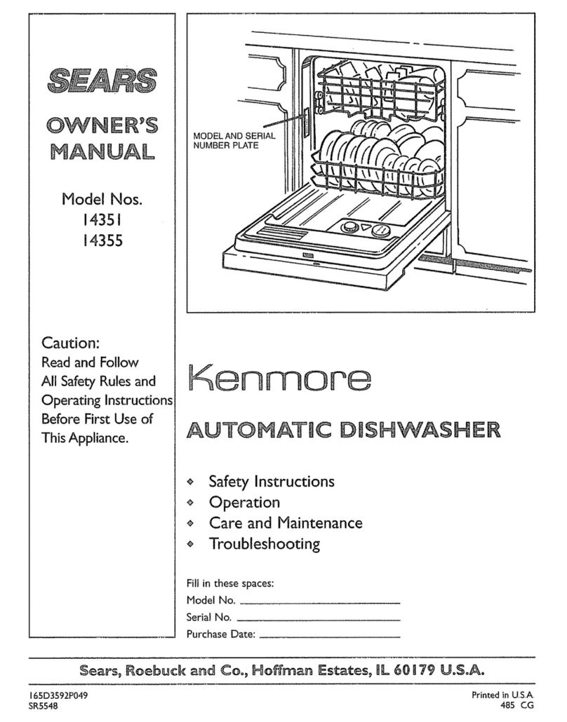 Kenmore 14355 owner's manual