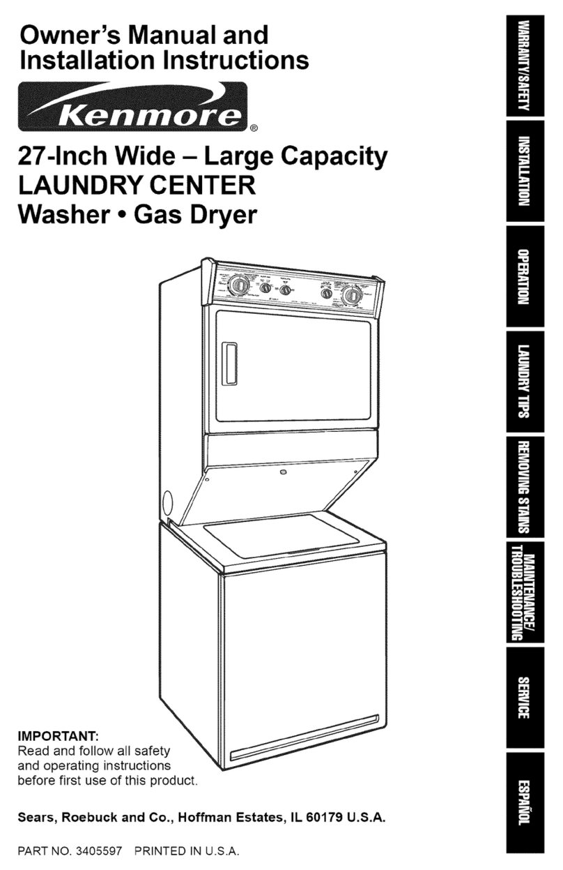 Kenmore 11098762790 and Owner's manual and installation instructions