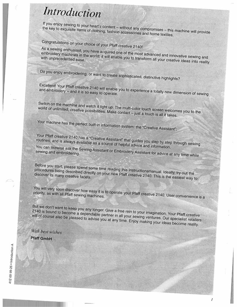 Pfaff Creative 2140 User manual Pfaff Creative 2140 User manual