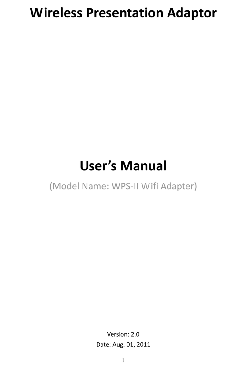 Optoma WPS-II Wifi Adapter User manual