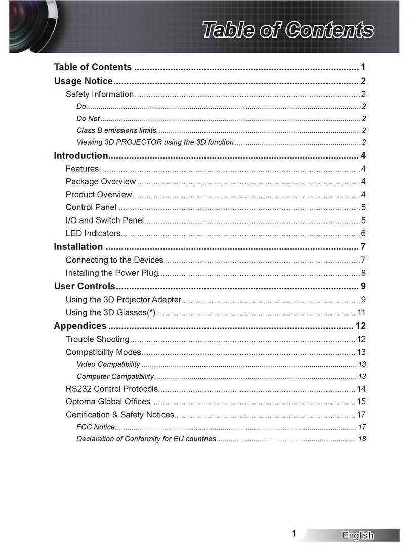 Optoma Projector user guide