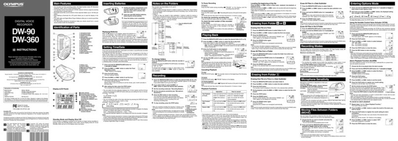 Olympus DW-90 User manual