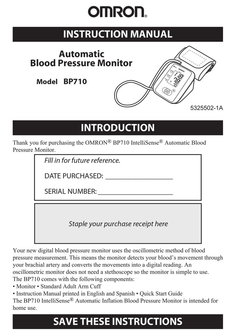 Omron BP710 User manual Omron BP710 User manual