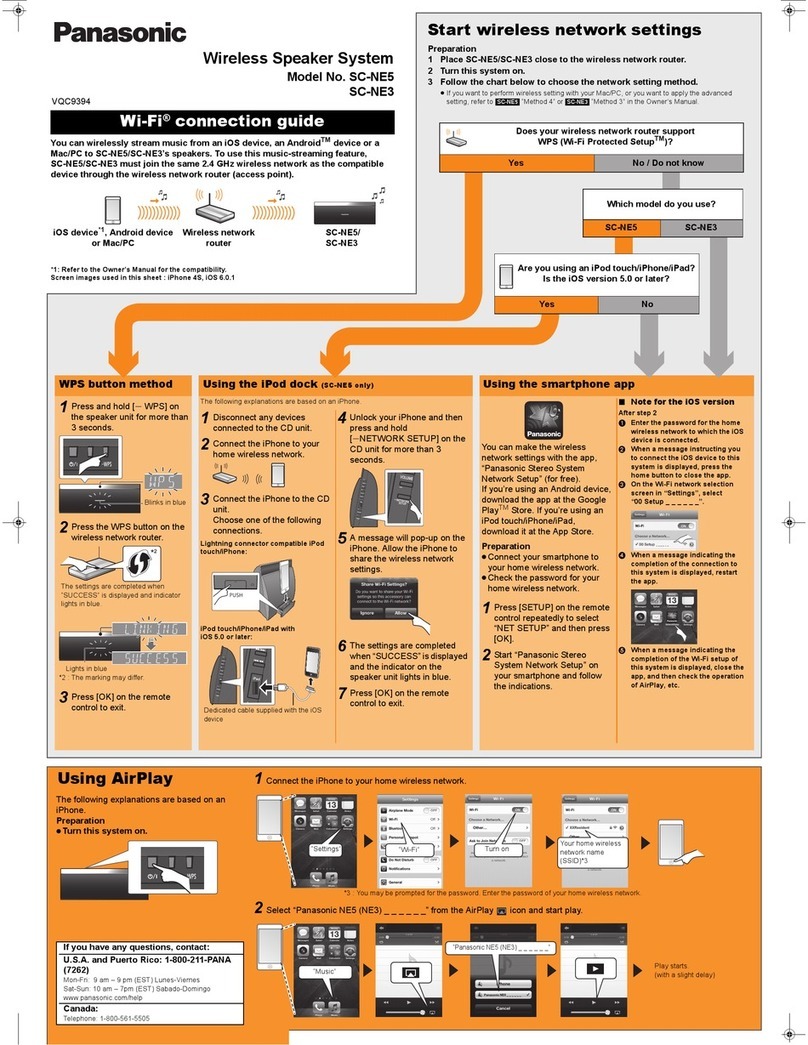 Panasonic SC-NE5 Instruction Manual Panasonic SC-NE5 Instruction Manual