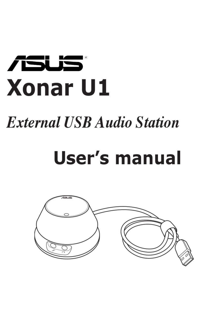 Asus Xonar U1 Lite User manual