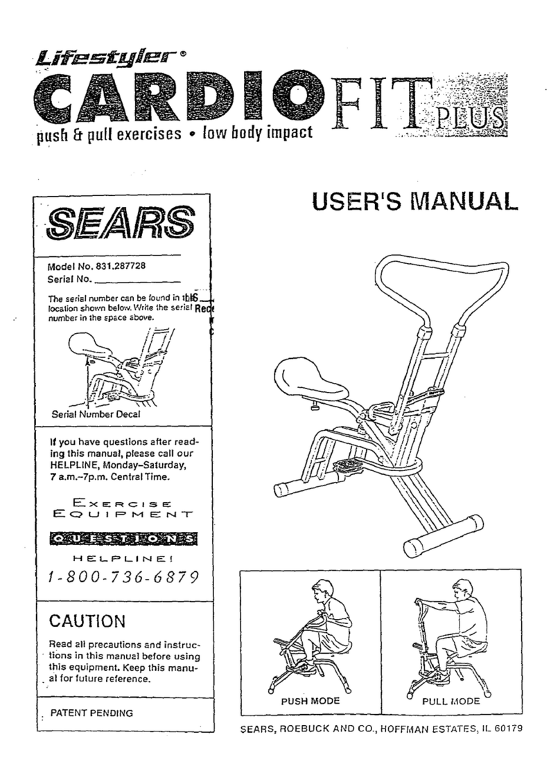 LIFESTYLER Lifestyler CARDIO FIT PLUS user manual