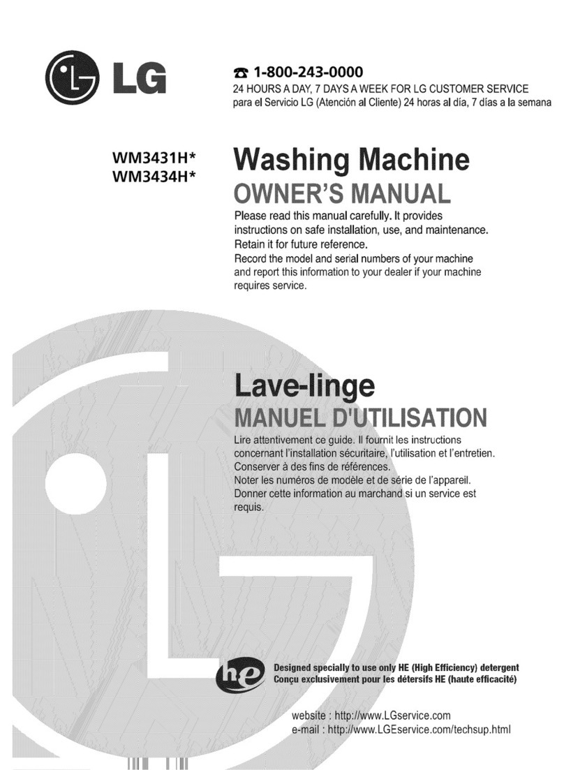 LG WM3431H Series User manual