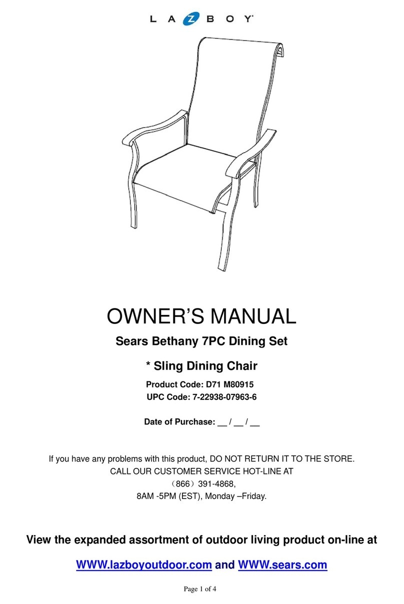 LAZBOY Sears Bethany 7PC Dining Set User manual