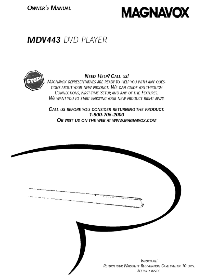 Magnavox MDV443 - Dvd-video Player User manual