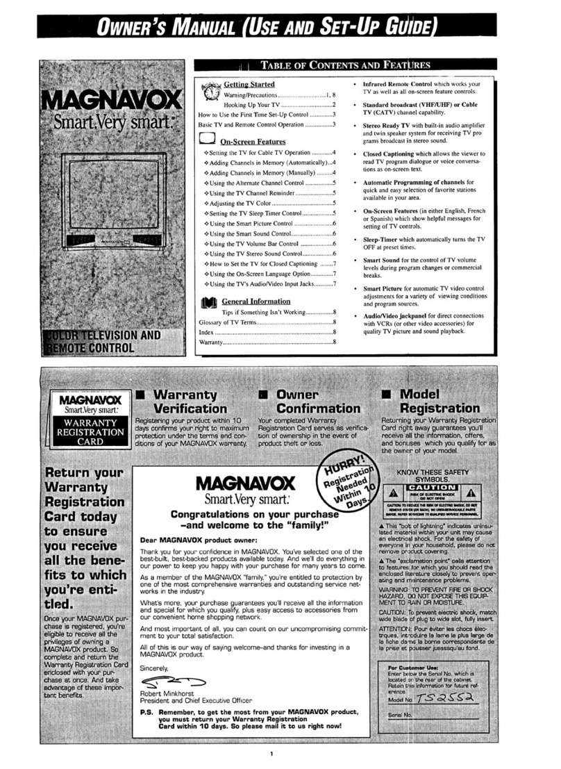 Magnavox TS2552 owner's manual