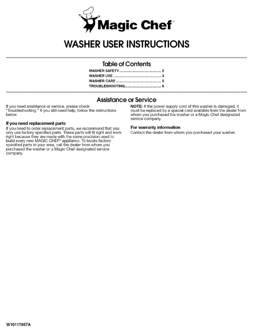 Magic Chef 2DHTW4305TQ0 User instructions