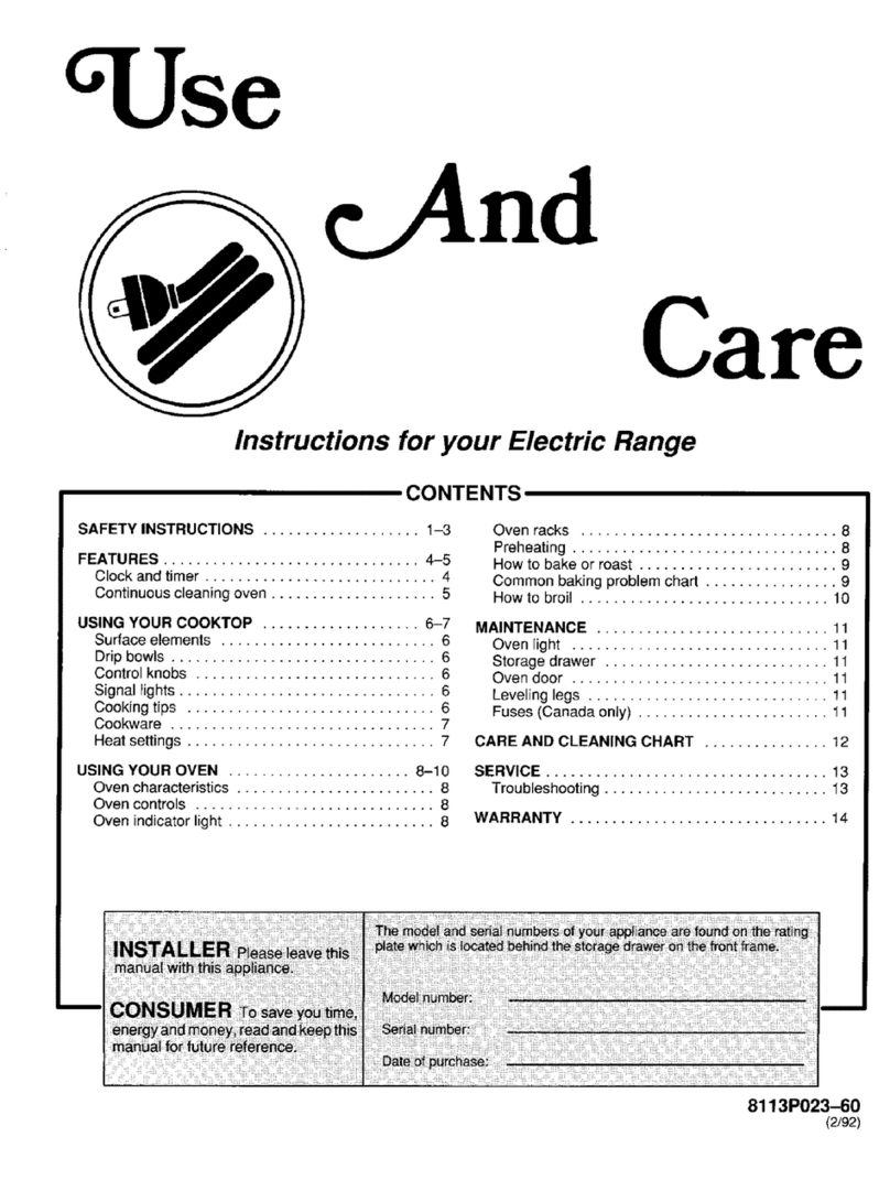 Magic Chef 3510KRA Installation instructions