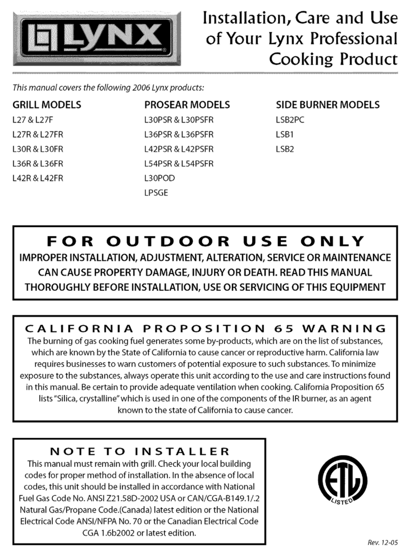 Lynx L27 Series Installation, care & use