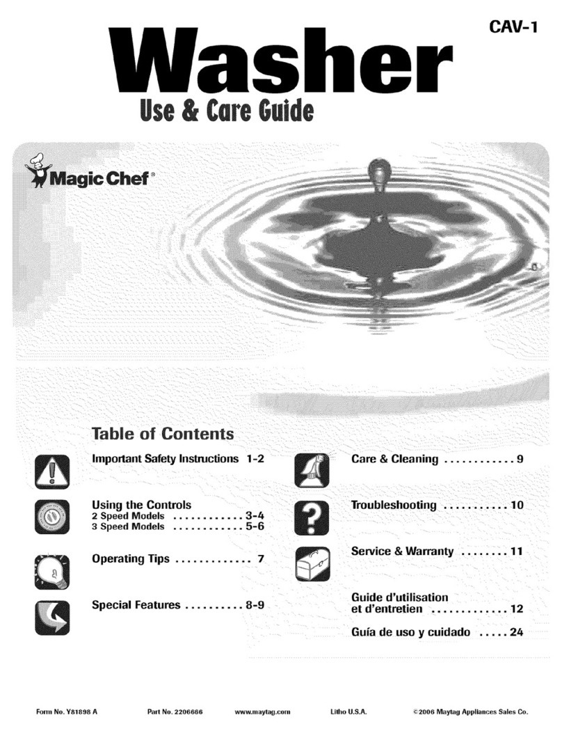 Magic Chef CAV-1 Use & care guide