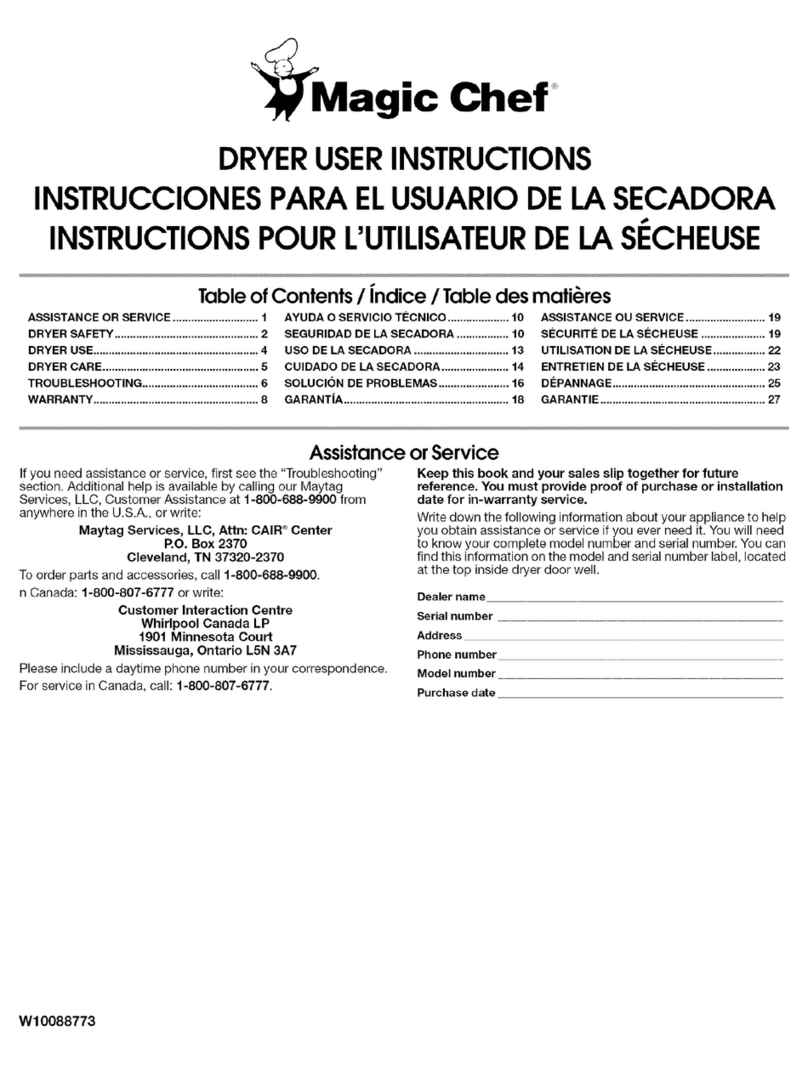 Magic Chef HED4400TQ0 User instructions