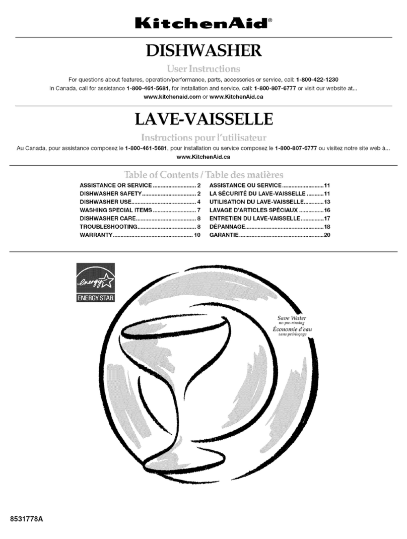 KitchenAid KUDI01FLSS5 User instructions