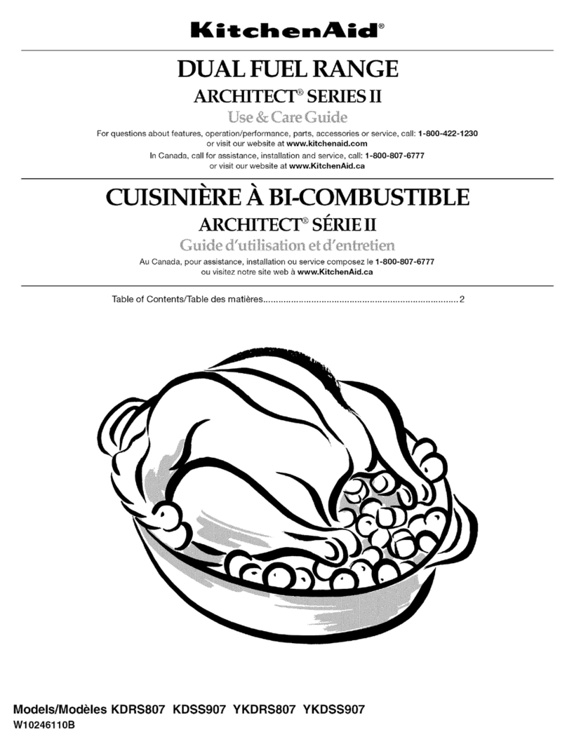 KitchenAid ARCHITECT KDRS807 Use & care guide