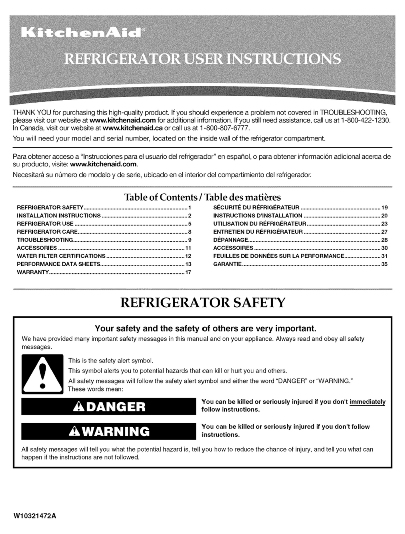 KitchenAid KSRS25MWMS03 User manual KitchenAid KSRS25MWMS03 User manual