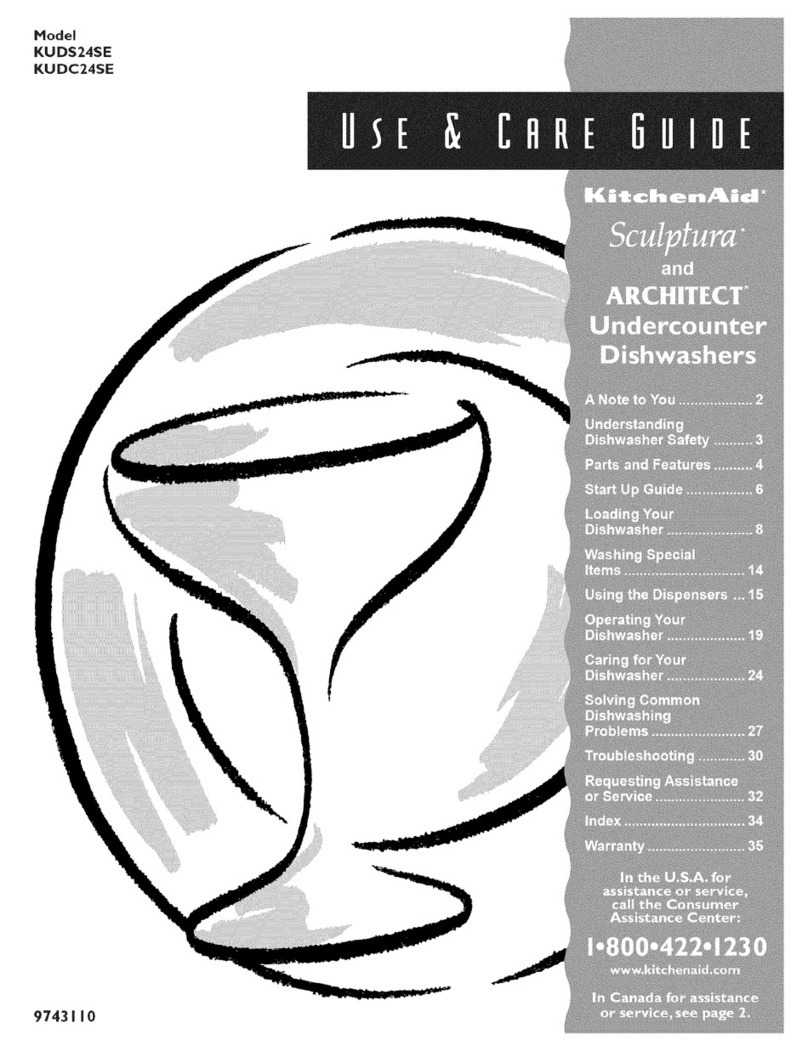 KitchenAid Sculptura KUDS24SE User manual KitchenAid Sculptura KUDS24SE User manual