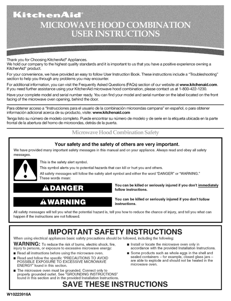 KitchenAid KHMS1850SWH1 User instructions