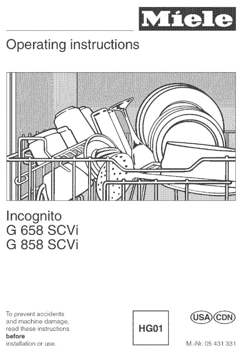 Miele Incognito G 858 SCVI operating instructions