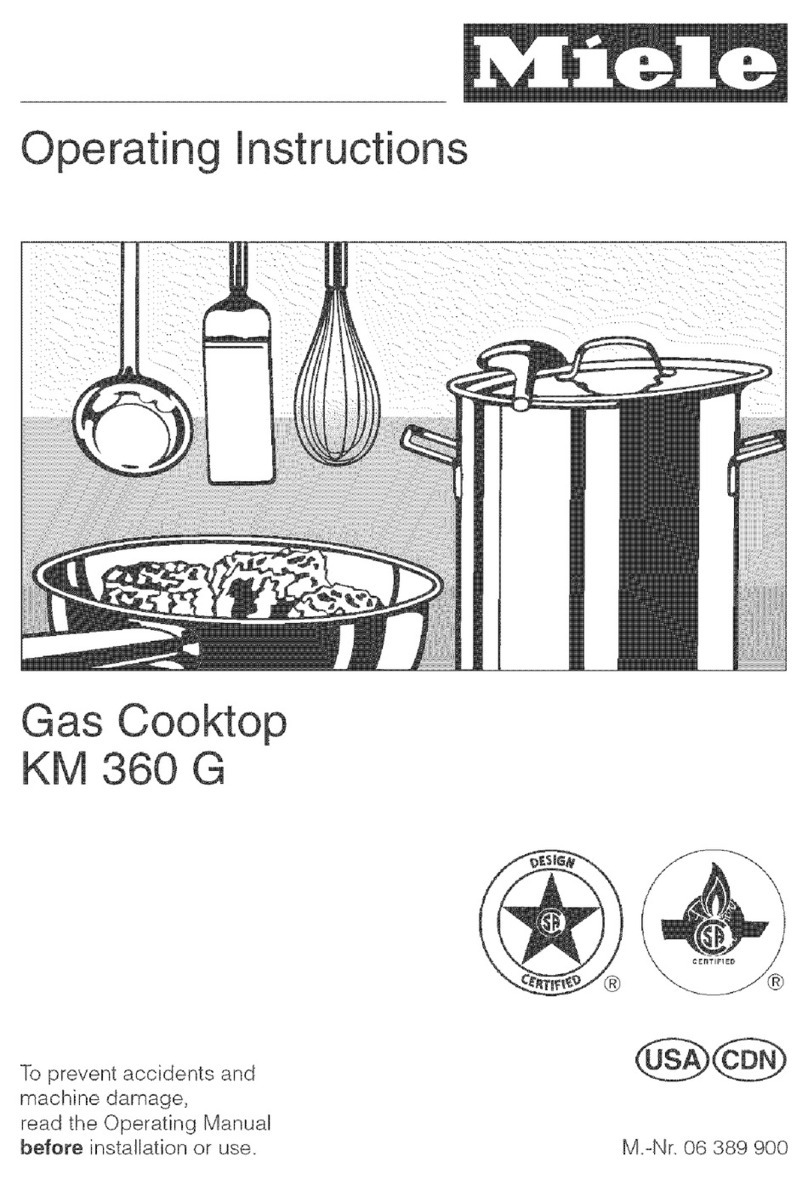 Miele KM 360 G User manual Miele KM 360 G User manual