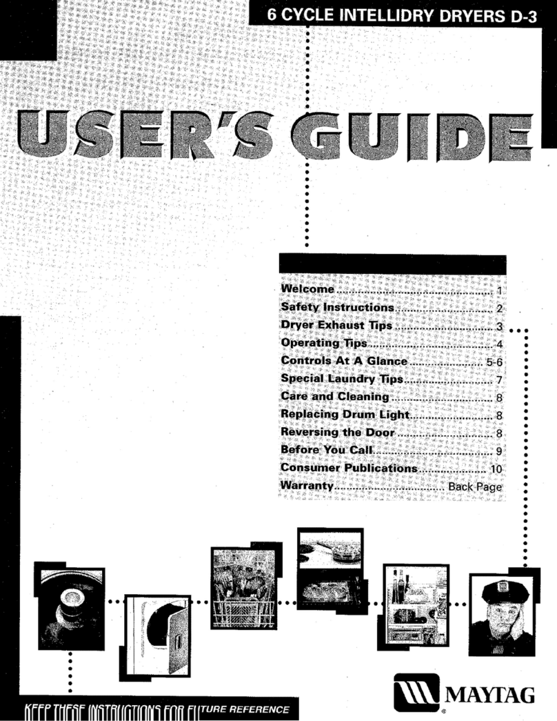 Maytag LDE8706ADE User manual