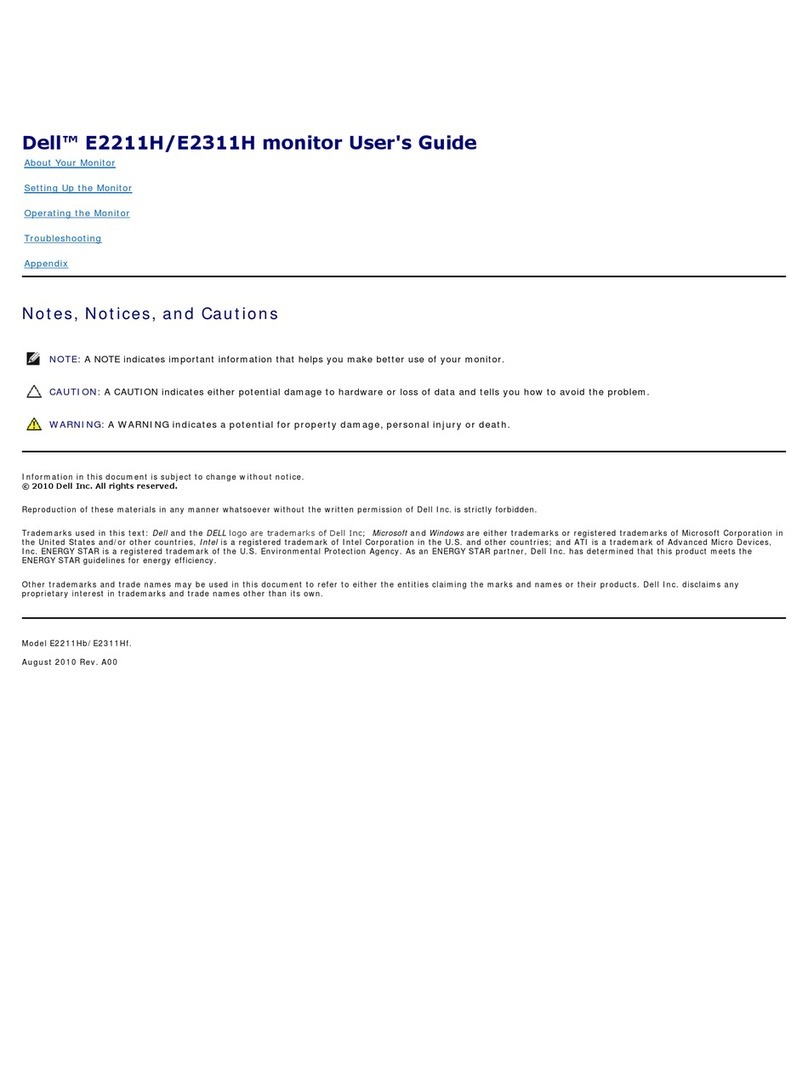 Dell E2211H User manual Dell E2211H User manual