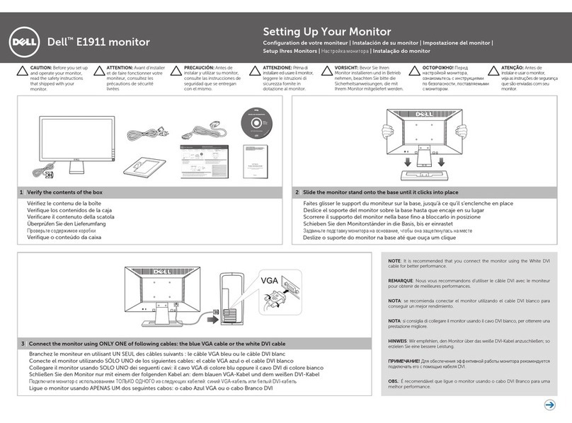 Dell E1911 Specification sheet