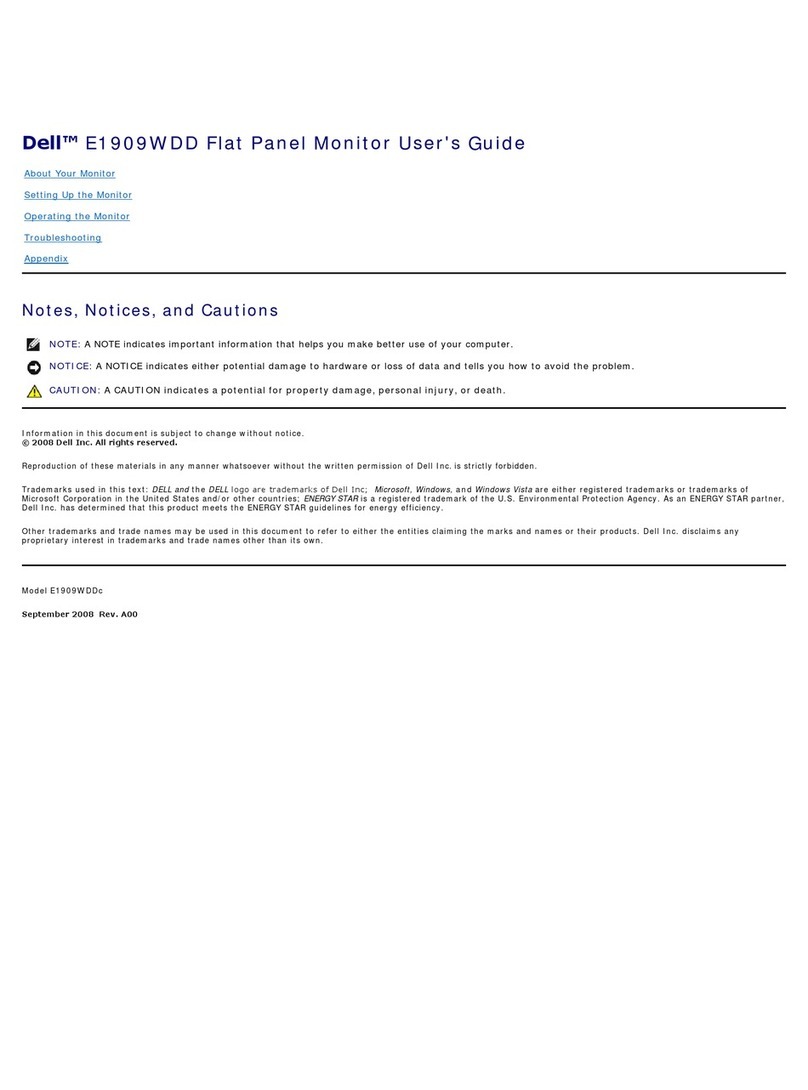 Dell E1909WDD User manual