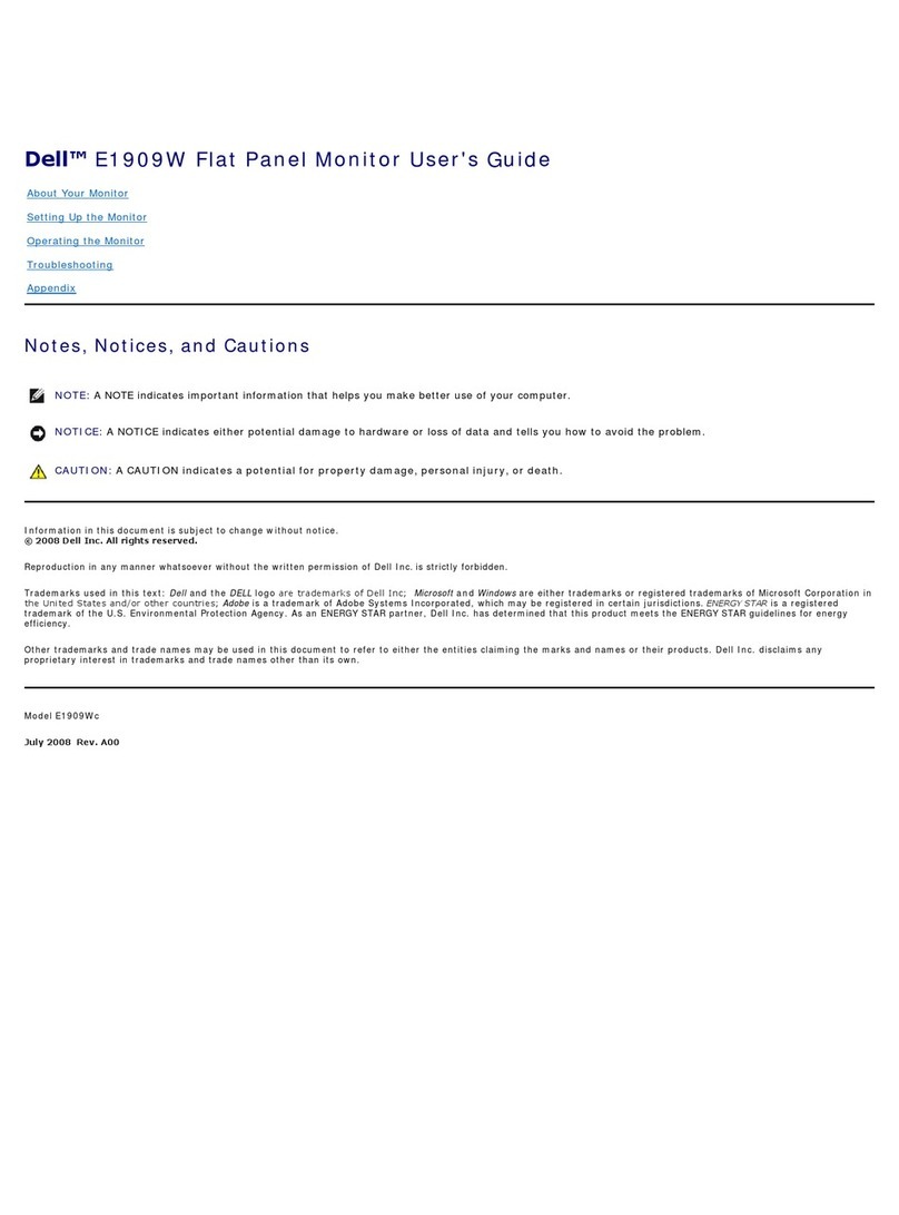 Dell E1909Wb User manual Dell E1909Wb User manual