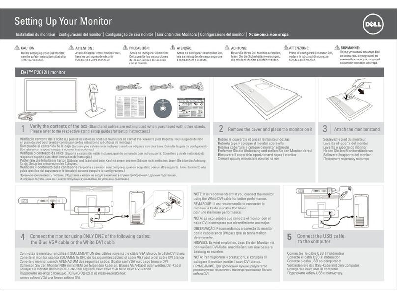Dell P2012H Specification sheet