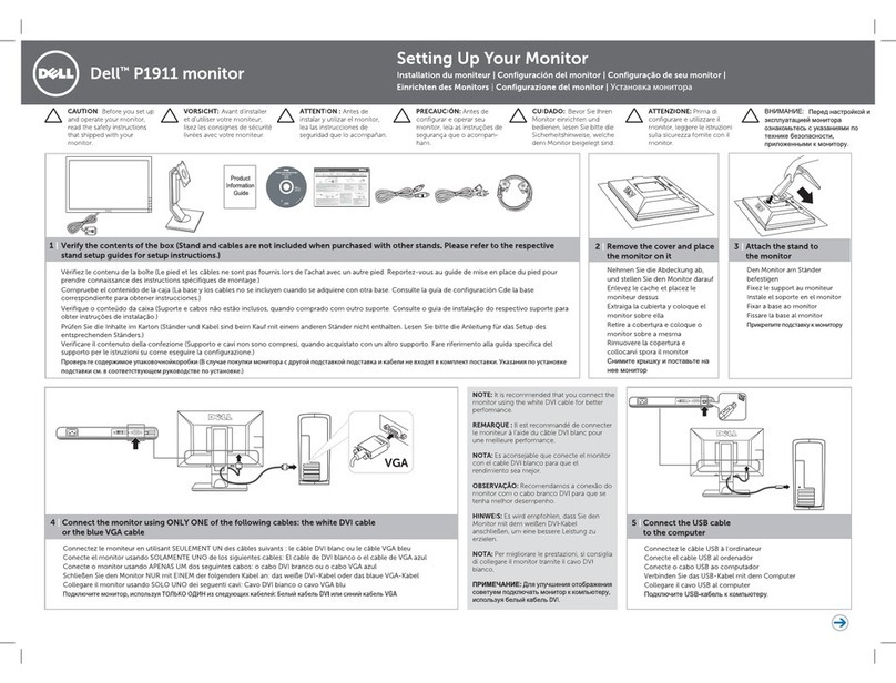 Dell P1911 User instructions