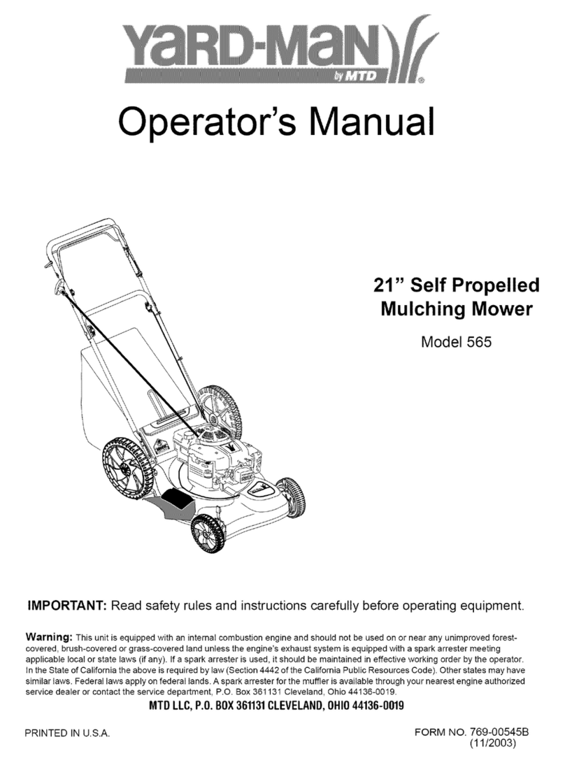 Yard-Man 565 Operator's manual