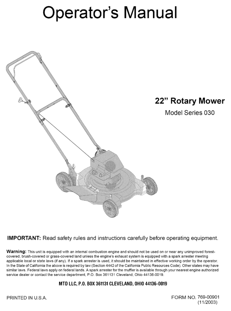 MTD 030 Series Operator's manual