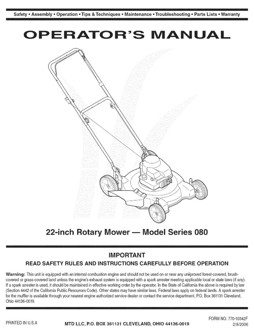 MTD Series 080 User manual