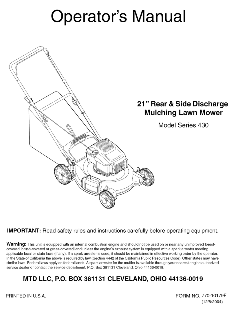 MTD 430 Series User manual