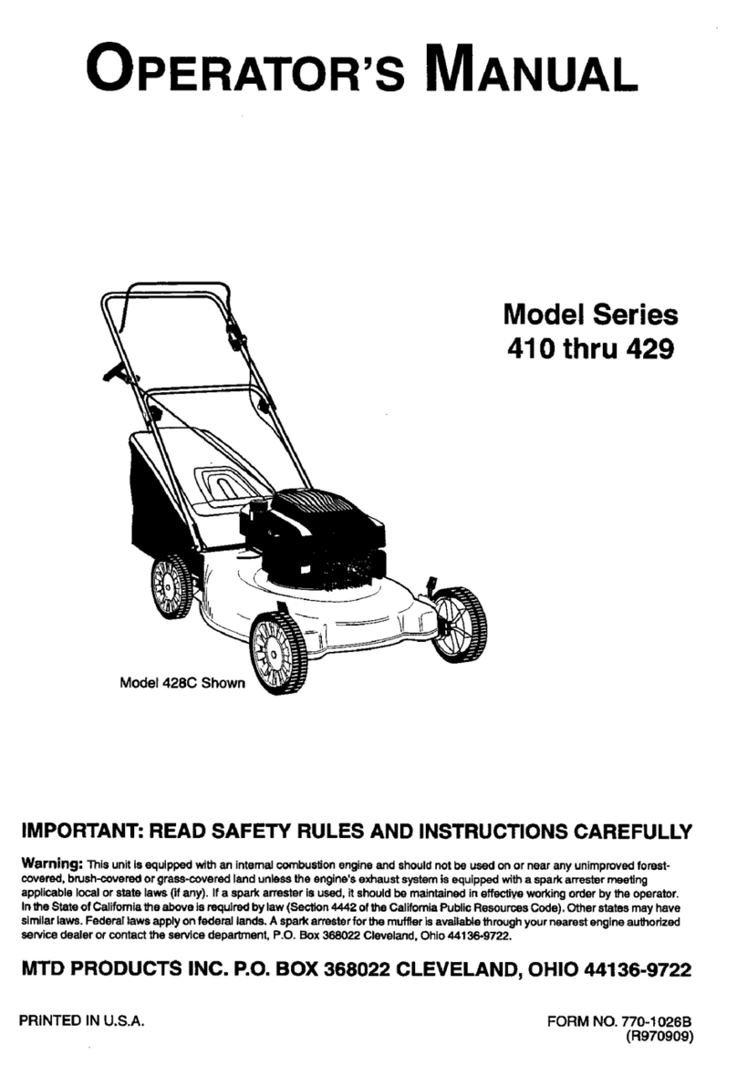 MTD 420 Series User manual