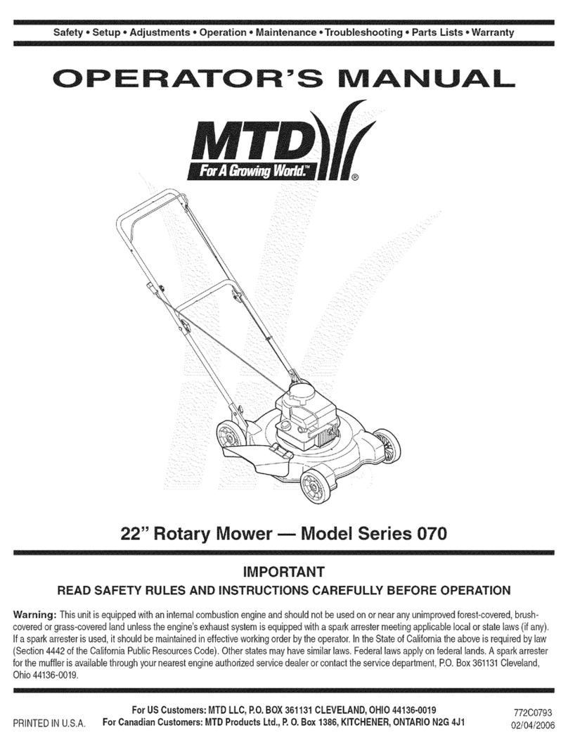 MTD 070 Series Operator's manual