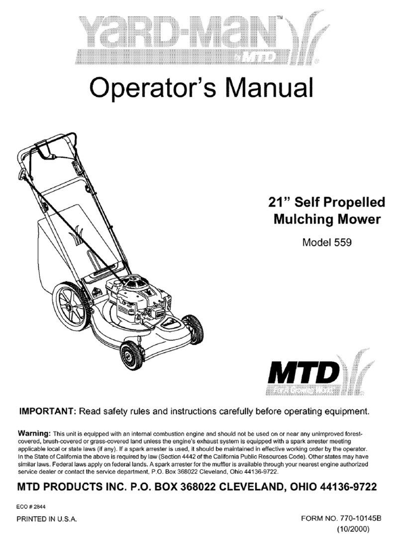 Yard-Man 559 User manual