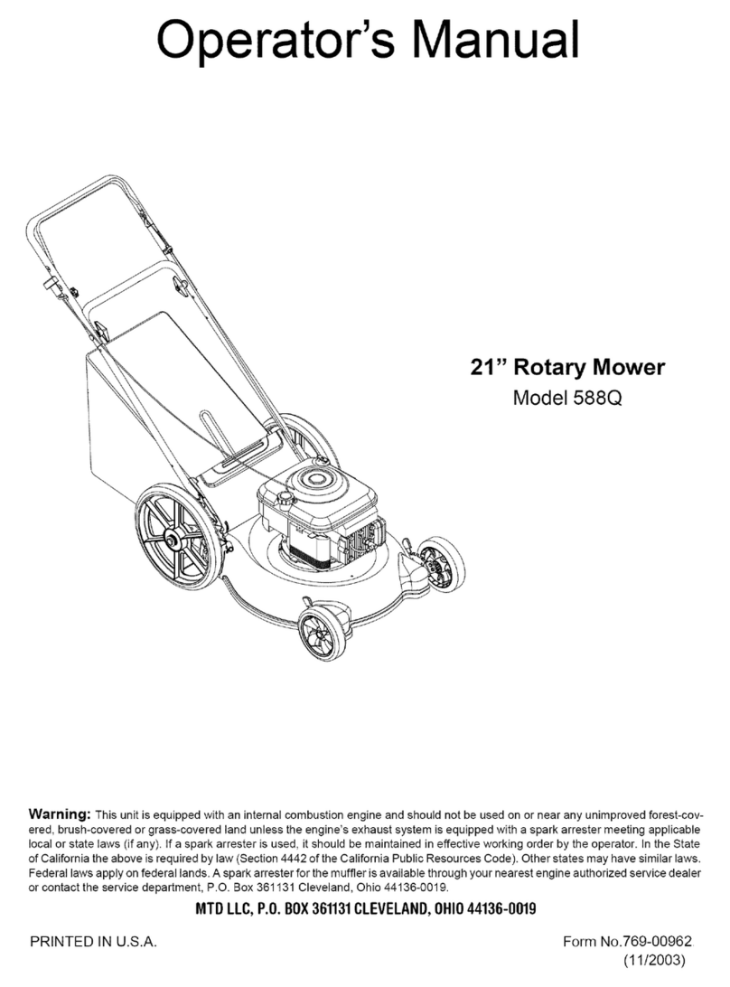 MTD 11A-588Q795 User manual MTD 11A-588Q795 User manual
