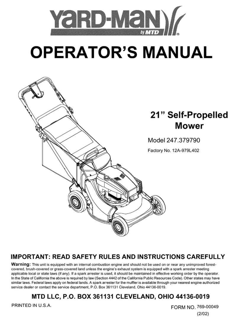 Yard-Man 247.379790 User manual