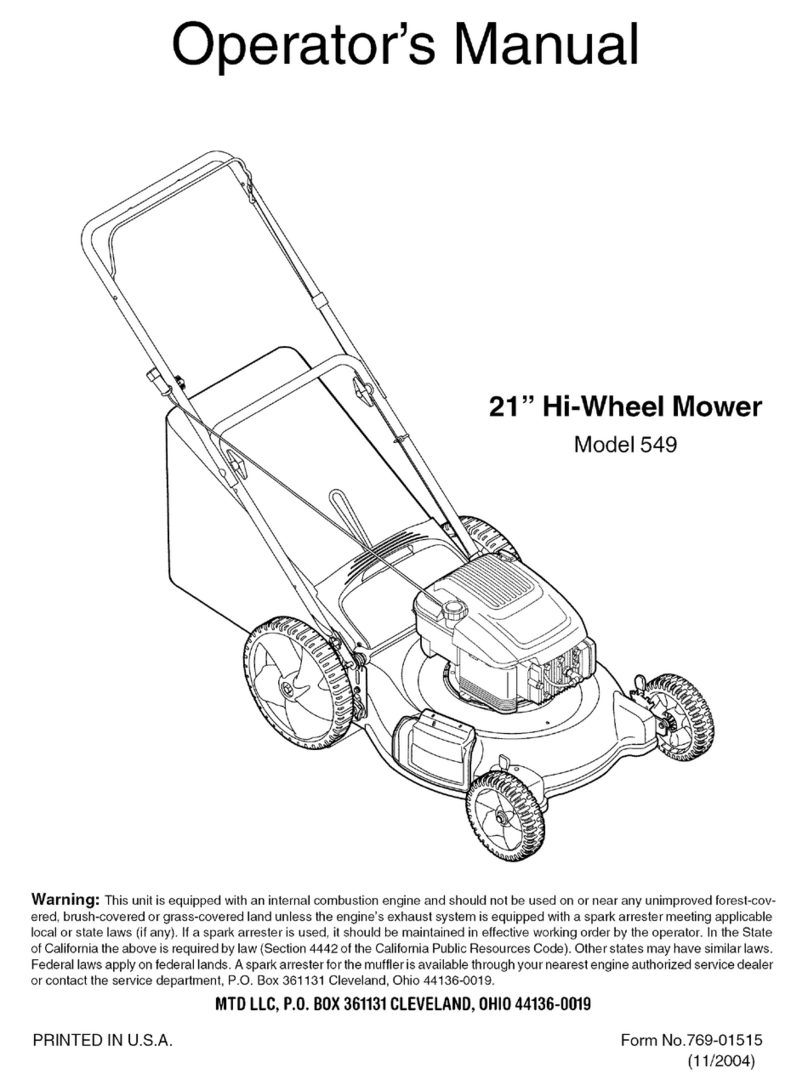 MTD 11A-549R729 User manual MTD 11A-549R729 User manual