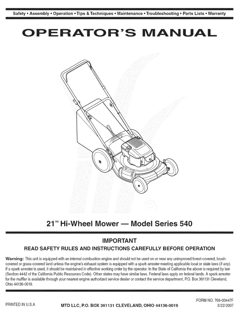 MTD 546 Series Operator's manual