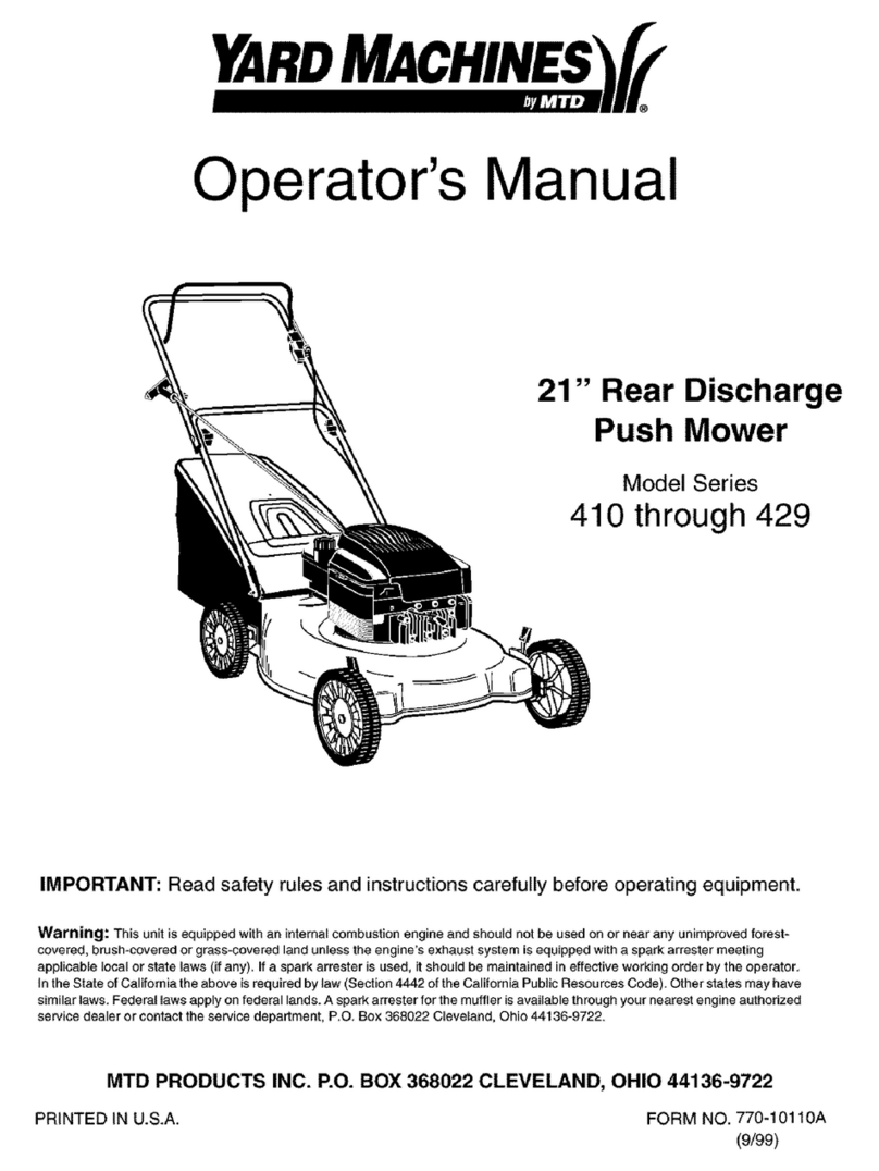 Yard Machines 410 Series Operator's manual