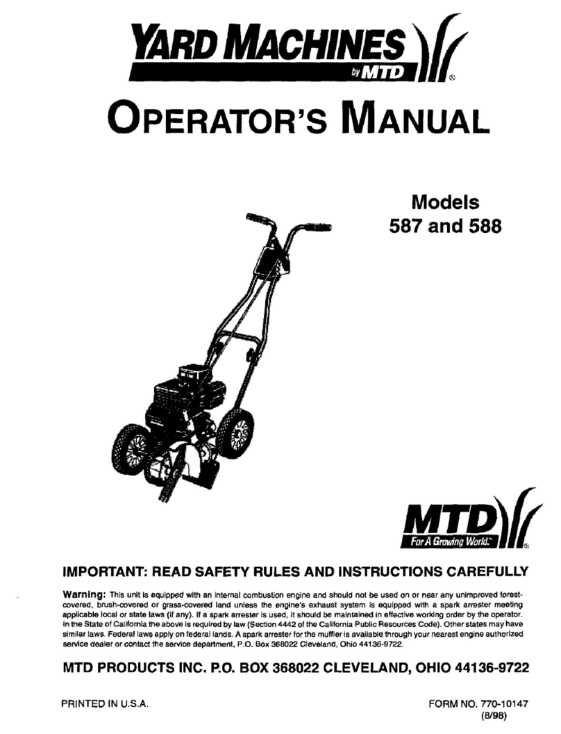 Yard Machines 588 Operator's manual