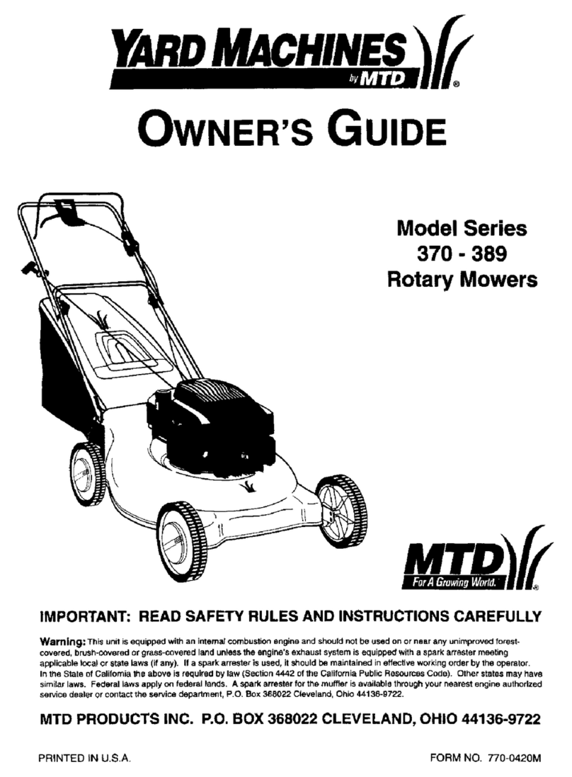 Yard Machines 370 Series User manual